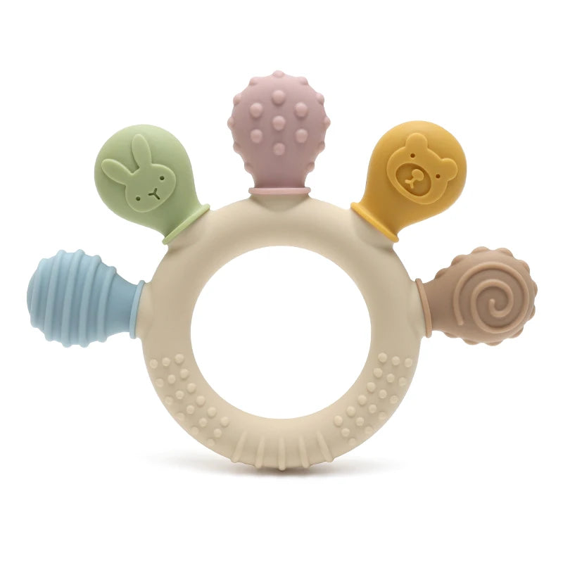 Textured Silicone Baby Teether – BPA-Free & Safe for Gums