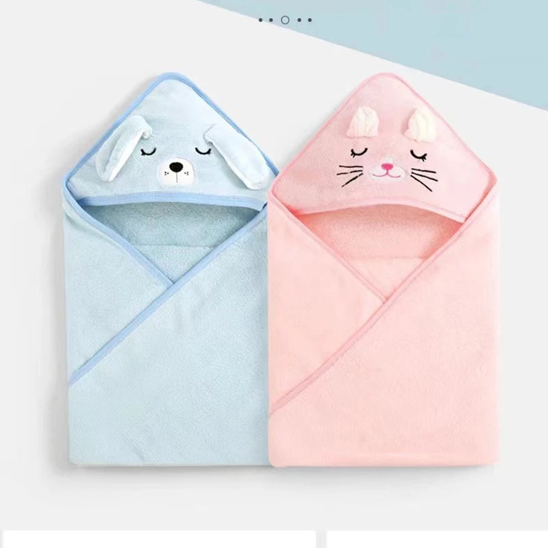 Baby Animal Hooded Towel – Soft Cotton Bath Wrap for Infants