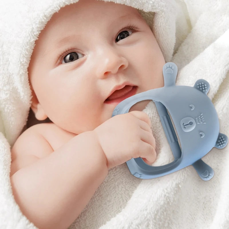 Bear Silicone Teether – Soft, BPA-Free & Baby Safe