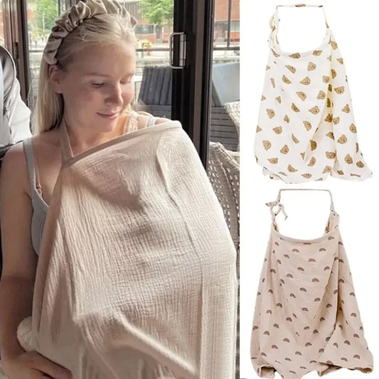 Cotton Nursing Cover – Breathable & Adjustable Breastfeeding Privacy Apron