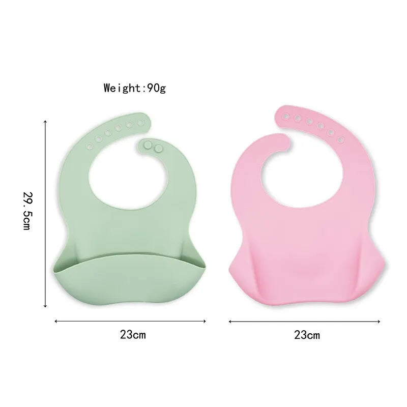 Silicone Baby Bib – Adjustable, Waterproof & Easy to Clean