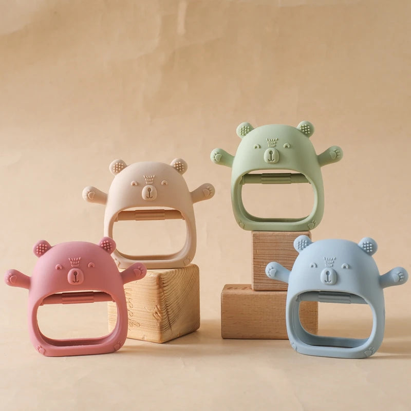 Bear Silicone Teether – Soft, BPA-Free & Baby Safe