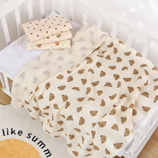 Mini Muslin Baby Blanket – 76x76cm | Soft Cotton & Assorted Prints