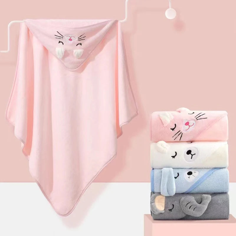 Baby Animal Hooded Towel – Soft Cotton Bath Wrap for Infants