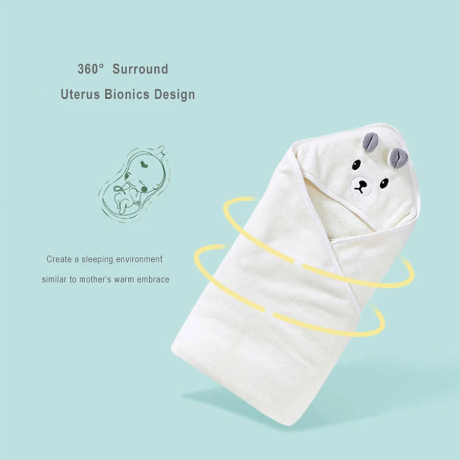 Baby Animal Hooded Towel – Soft Cotton Bath Wrap for Infants