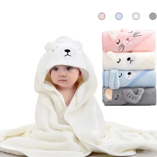 Baby Animal Hooded Towel – Soft Cotton Bath Wrap for Infants