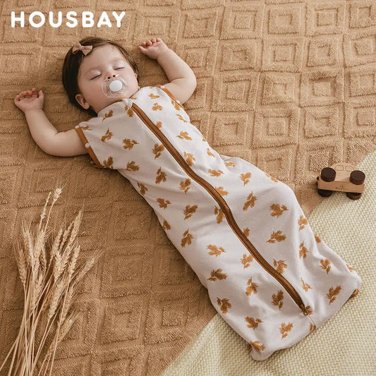 Cotton Baby Sleeping Bag – Cozy Wearable Blanket (0–12M)