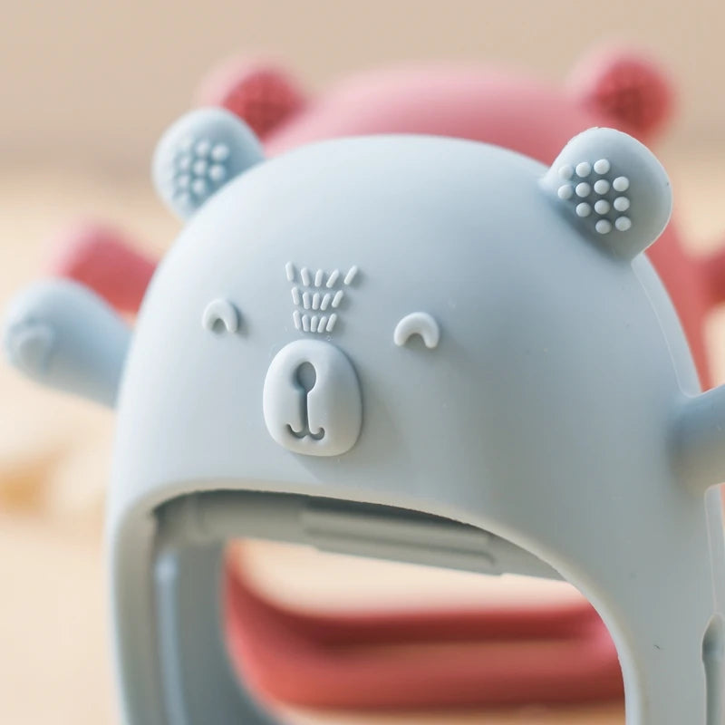 Bear Silicone Teether – Soft, BPA-Free & Baby Safe