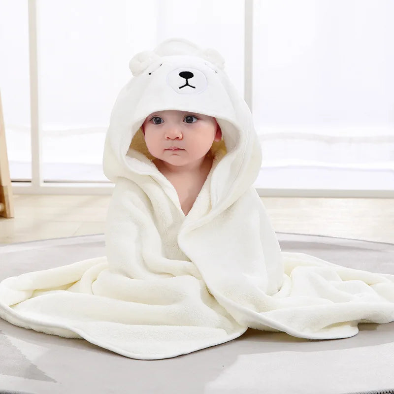 Baby Animal Hooded Towel – Soft Cotton Bath Wrap for Infants
